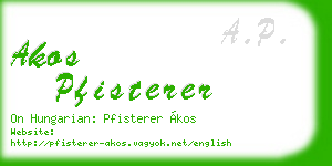 akos pfisterer business card